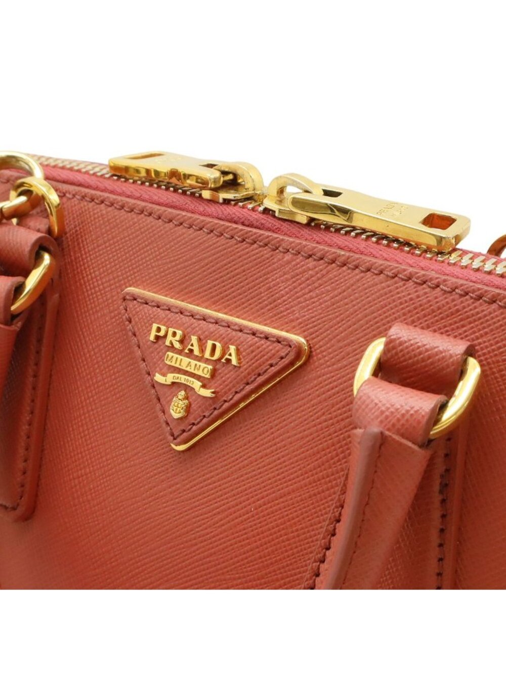 Prada Promenade Mini Bag 2-Way Crossbody Saffiano Leather Pink Gold - Picture 8 of 9